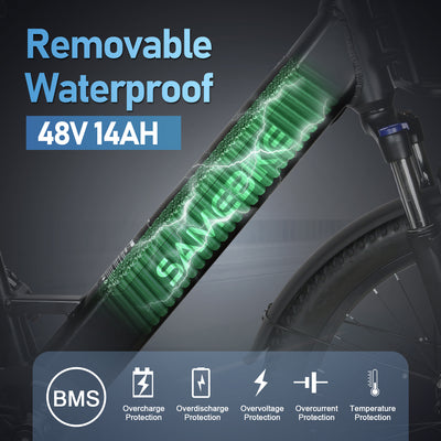 Removable Waterproof 48V 14AH