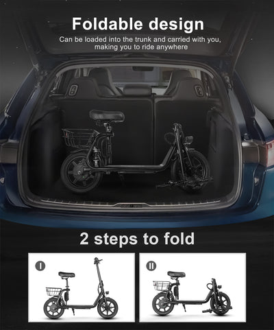 SM-C02 Foldable Electric Scooter with Seat