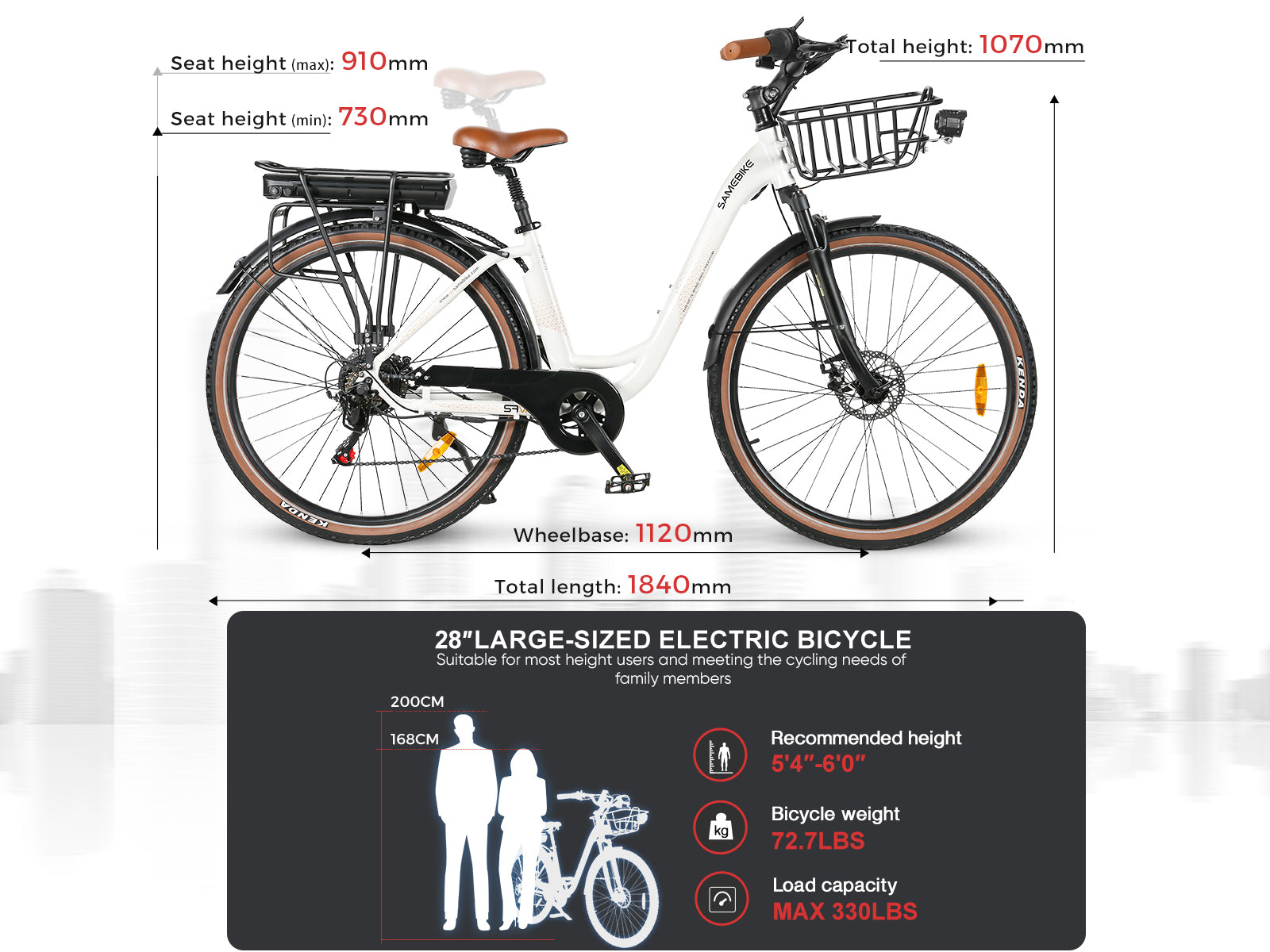 RS-A07 250W Retro Cummuter Elektrofahrrad