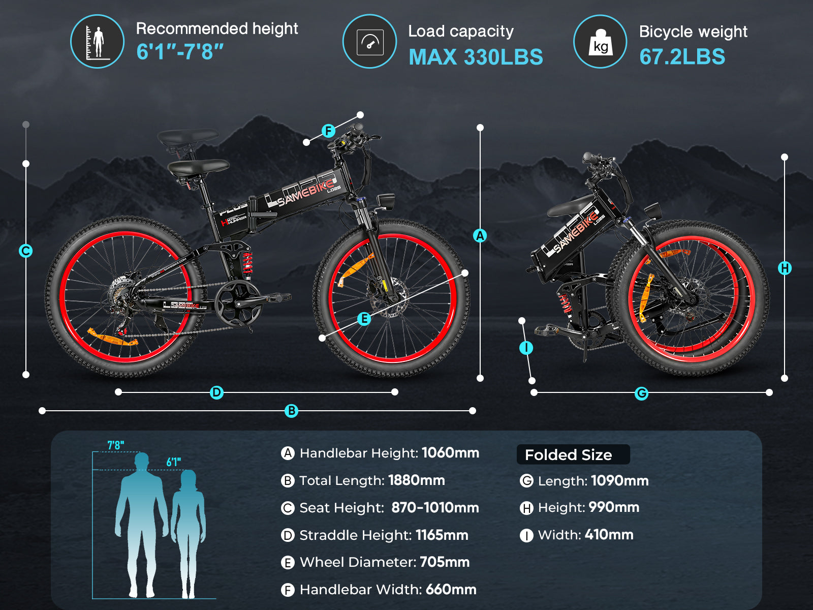 LO26 Plus Fat Tire Mountain E-Bike